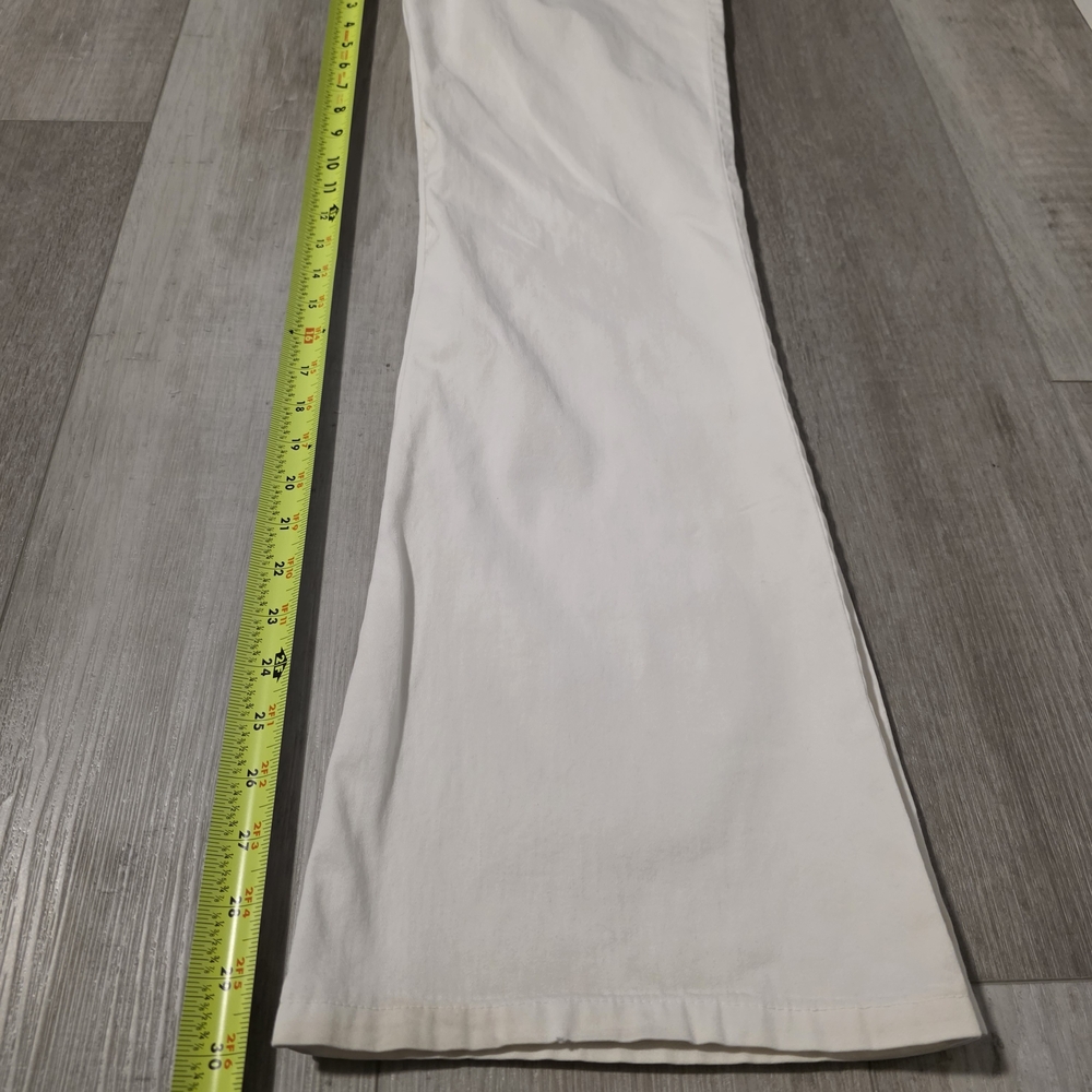 MAX B White Sailor Button Wide Leg Pants Y2K Made in Canada Size 7 - Picture 10 of 13
